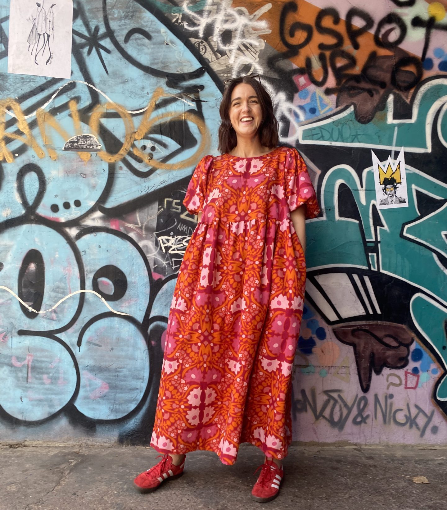 Dress made from pink material (mentioned in post) - Copy