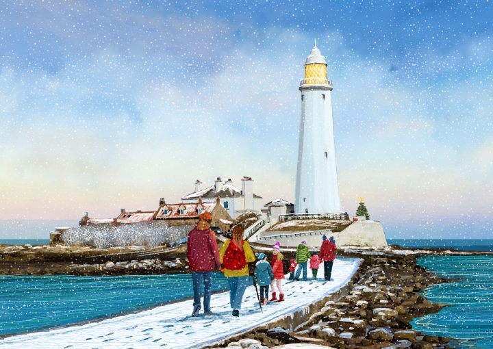 3. Winters Walk to St Mary's Lighthouse + Sea Dipping Santas at Whitley Bay (Pack of 10) - Image 3