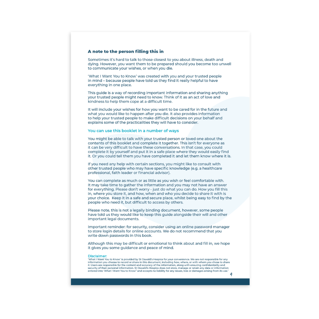 What I Want You to Know - A4 Printed Booklet (Delivered by post) - Image 4